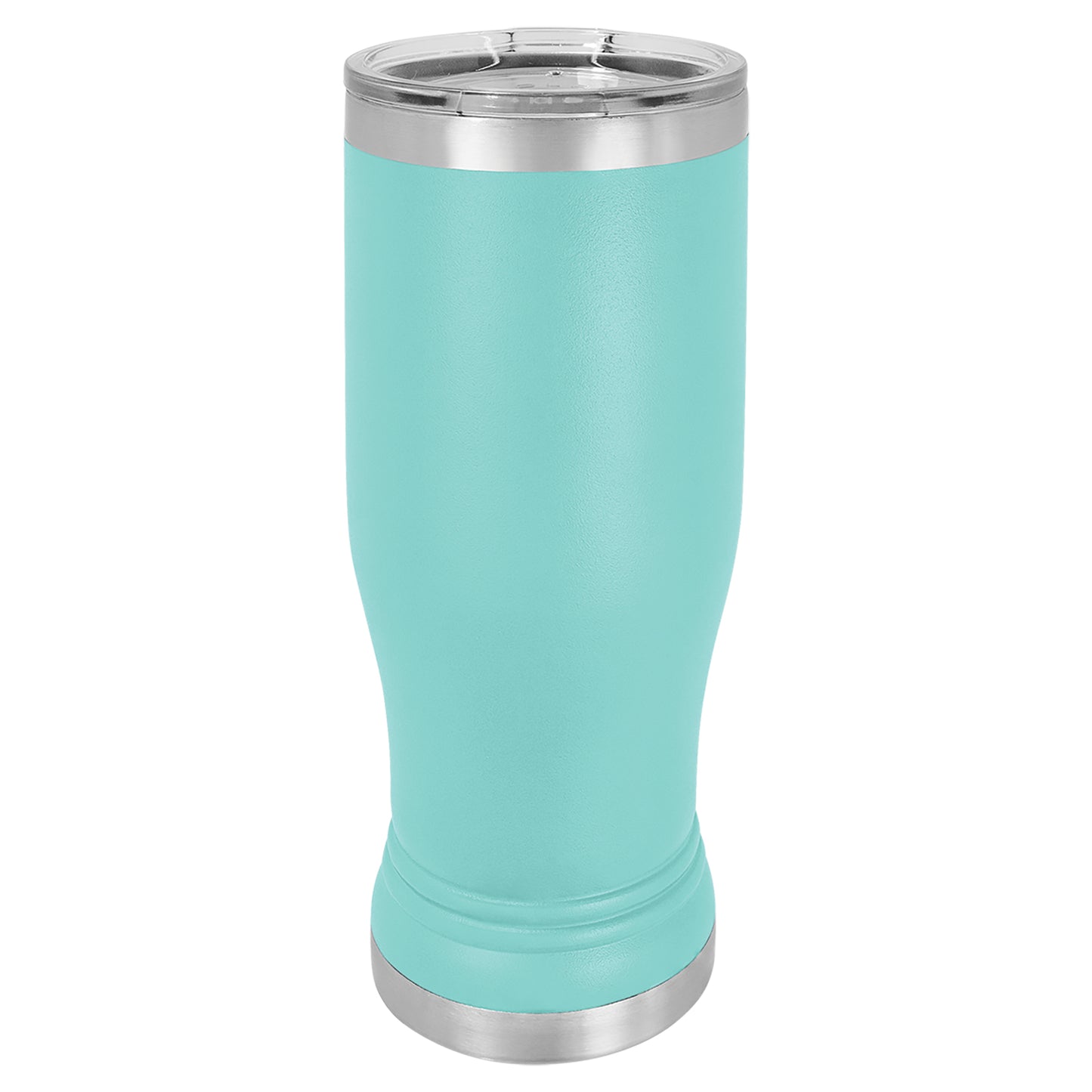 Personalized Laser Engraved  Teal 14 oz. Polar Camel Pilsner Tumbler with Clear Lid