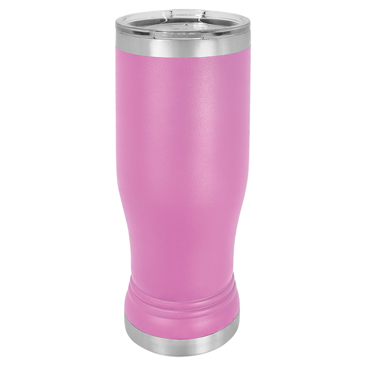 Personalized Laser Engraved  Light Purple 14 oz. Polar Camel Pilsner Tumbler with Clear Lid