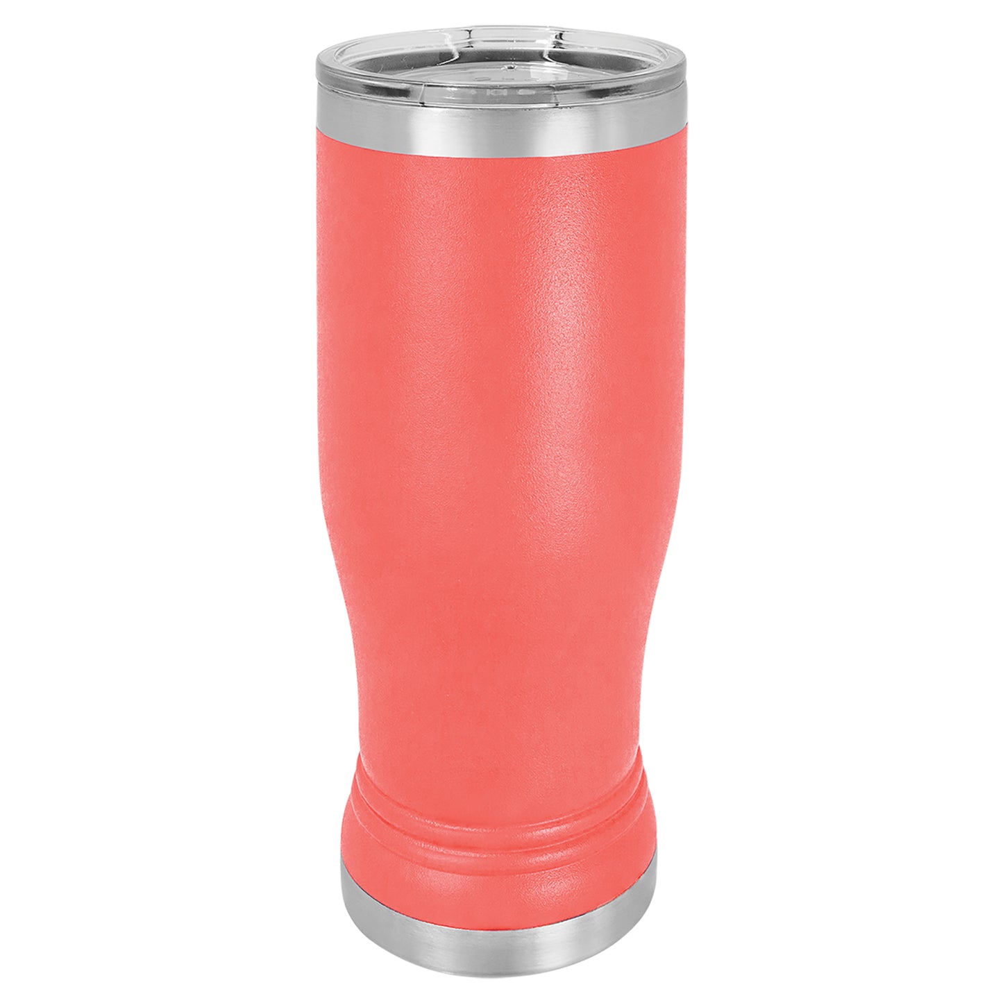 Personalized Laser Engraved  Coral 14 oz. Polar Camel Pilsner Tumbler with Clear Lid