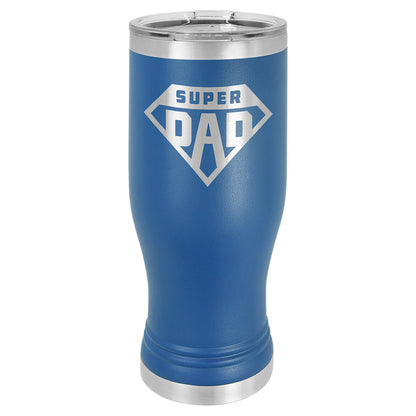 Personalized Laser Engraved  Royal Blue 20 oz. Polar Camel Pilsner Tumbler with Clear Lid