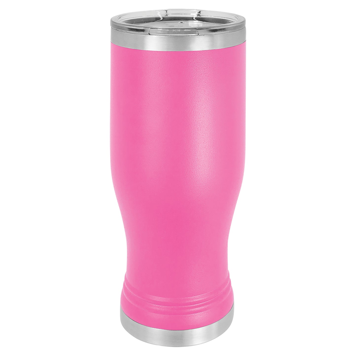 Personalized Laser Engraved  Pink 20 oz. Polar Camel Pilsner Tumbler with Clear Lid