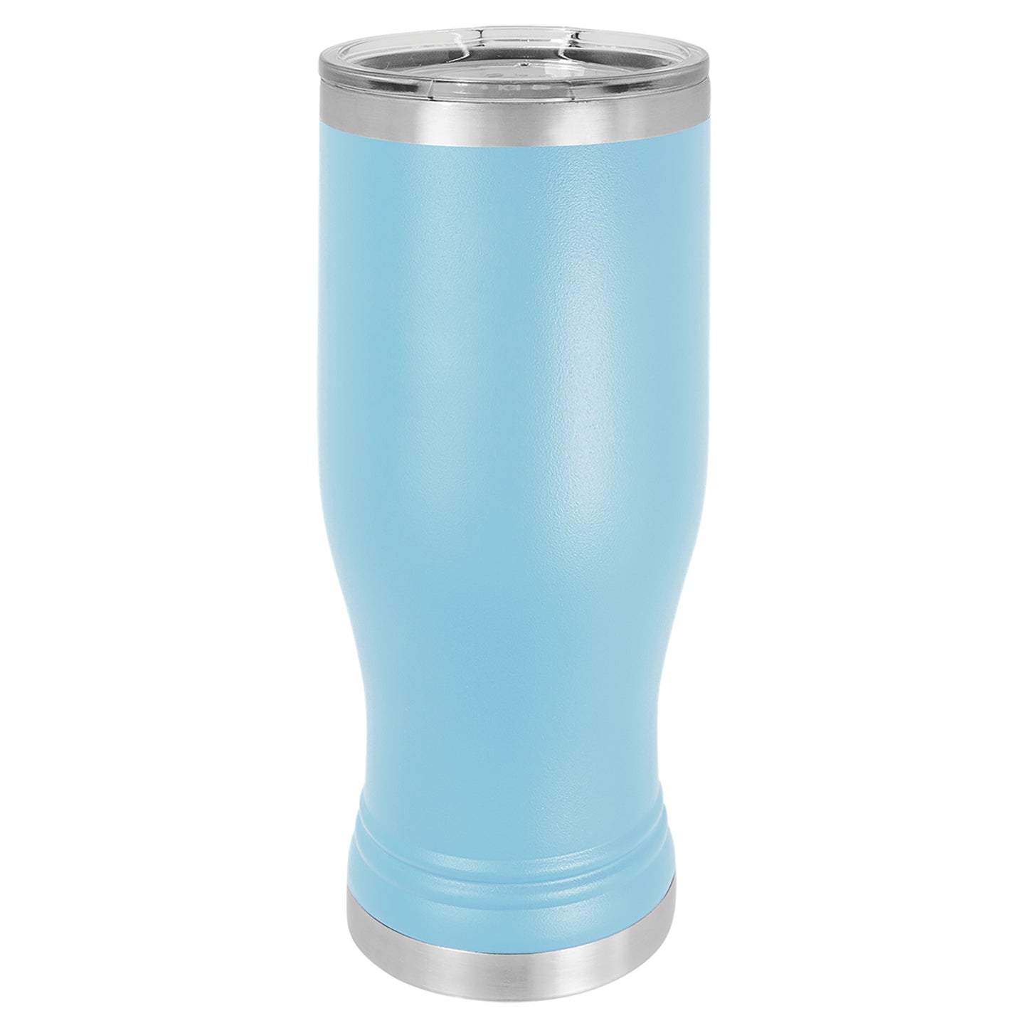 Personalized Laser Engraved  Light Blue 20 oz. Polar Camel Pilsner Tumbler with Clear Lid