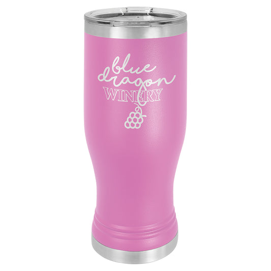 Personalized Laser Engraved  Light Purple 20 oz. Polar Camel Pilsner Tumbler with Clear Lid