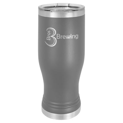 Personalized Laser Engraved  Dark Gray 20 oz. Polar Camel Pilsner Tumbler with Clear Lid