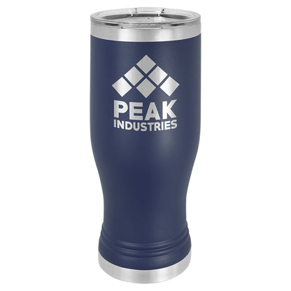 Personalized Laser Engraved  Navy Blue 20 oz. Polar Camel Pilsner Tumbler with Clear Lid