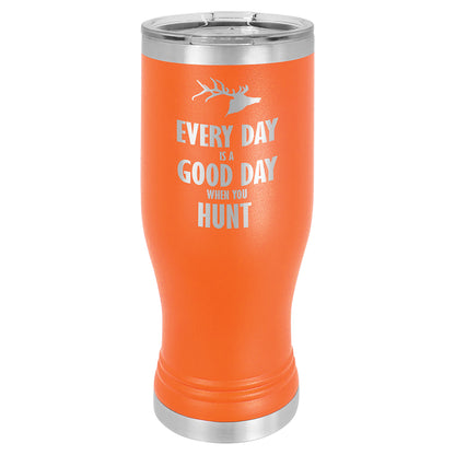 Personalized Laser Engraved  Orange 20 oz. Polar Camel Pilsner Tumbler with Clear Lid