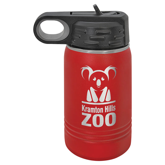 Personalized Laser Engraved  Red 12 oz. Polar Camel Water Bottle