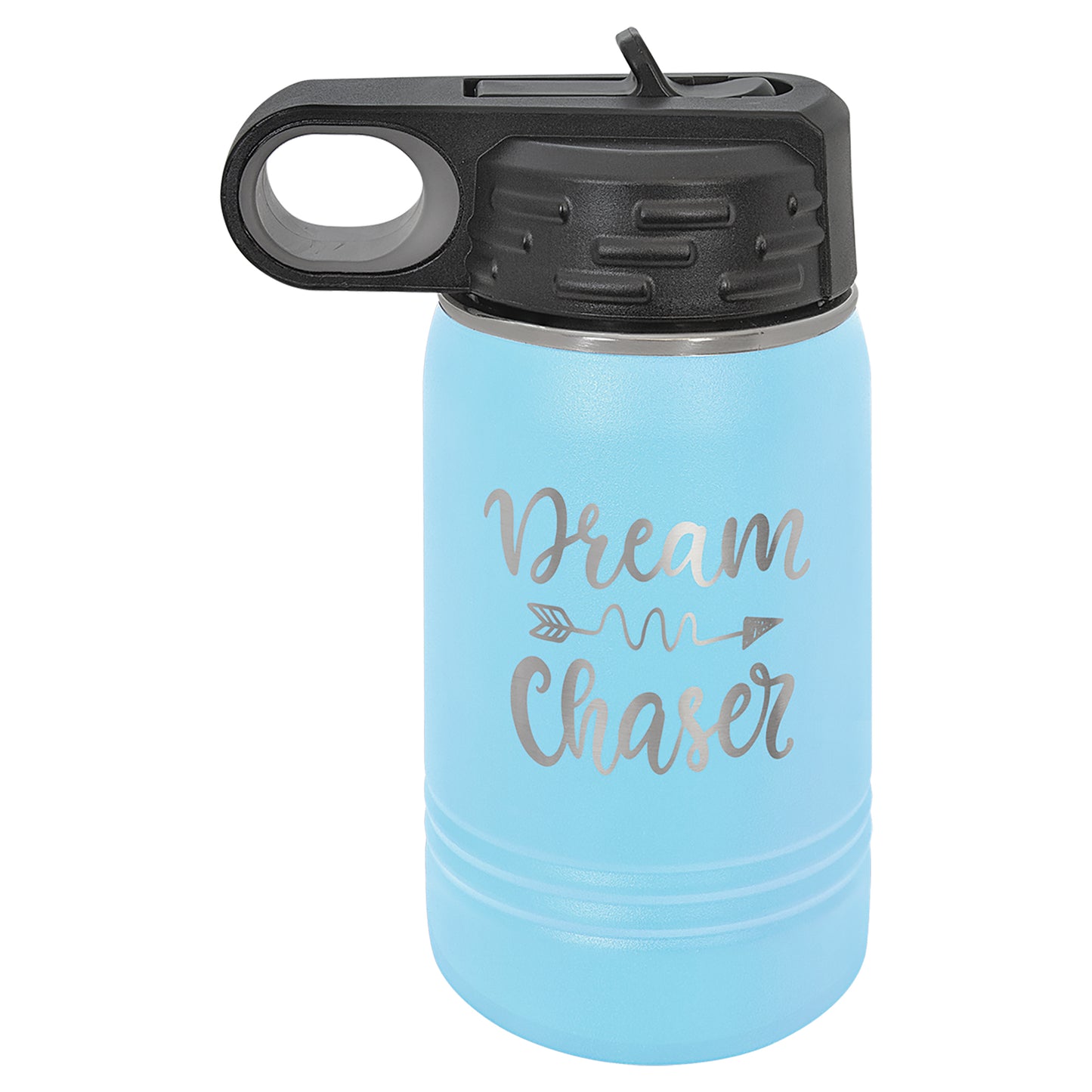 Personalized Laser Engraved  Light Blue 12 oz. Polar Camel Water Bottle