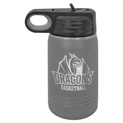 Personalized Laser Engraved  Dark Gray 12 oz. Polar Camel Water Bottle