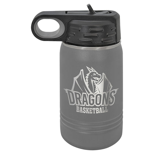 Personalized Laser Engraved Polar Camel 12 oz. Gray Water Bottle