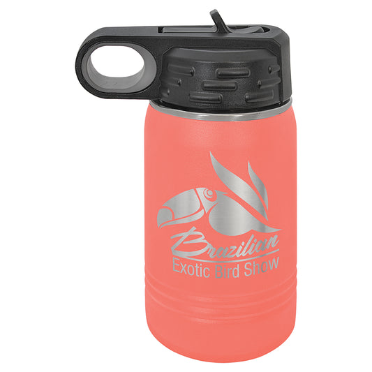 Personalized Laser Engraved  Coral 12 oz. Polar Camel Water Bottle