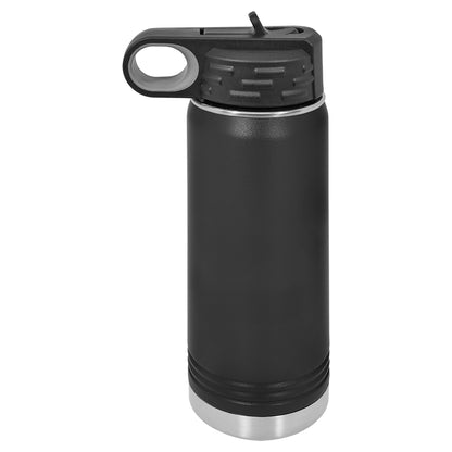 Personalized Laser Engraved  Black 20 oz. Polar Camel Water Bottle