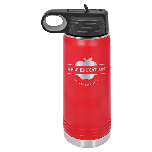 Personalized Laser Engraved  Red 20 oz. Polar Camel Water Bottle