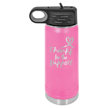 Personalized Laser Engraved  Pink 20 oz. Polar Camel Water Bottle