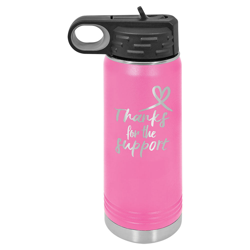 Personalized Laser Engraved Polar Camel 20 oz. Pink Water Bottle