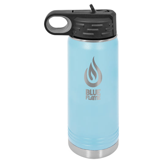 Personalized Laser Engraved  Light Blue 20 oz. Polar Camel Water Bottle