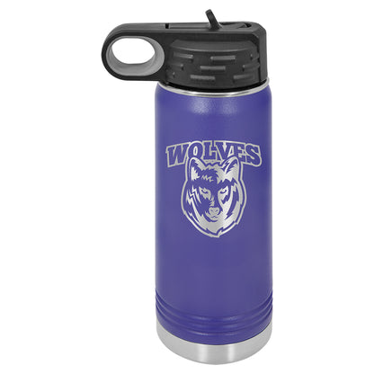 Personalized Laser Engraved  Purple 20 oz. Polar Camel Water Bottle