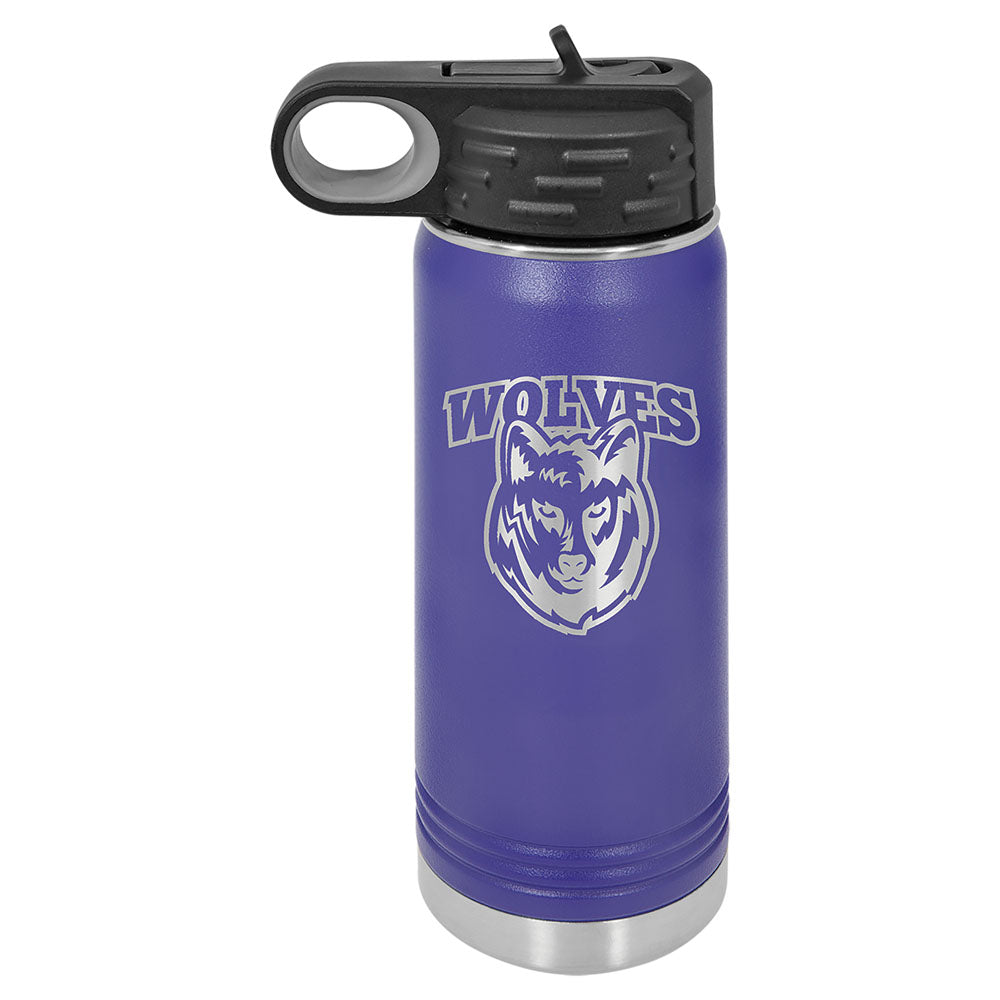 Personalized Laser Engraved Polar Camel 20 oz. Purple Water Bottle