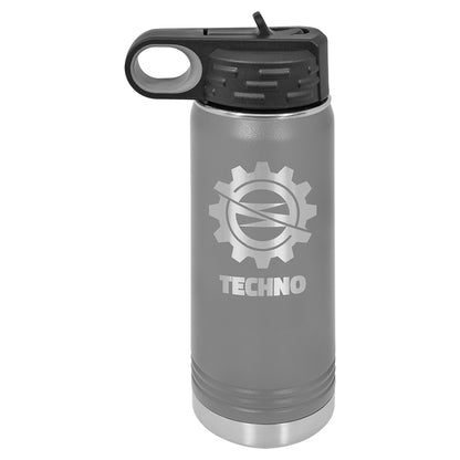 Personalized Laser Engraved  Dark Gray 20 oz. Polar Camel Water Bottle