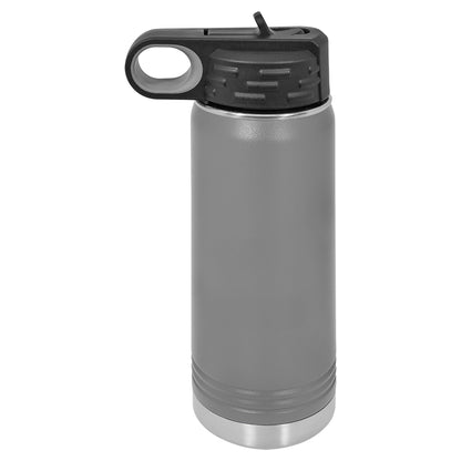 Personalized Laser Engraved  Dark Gray 20 oz. Polar Camel Water Bottle