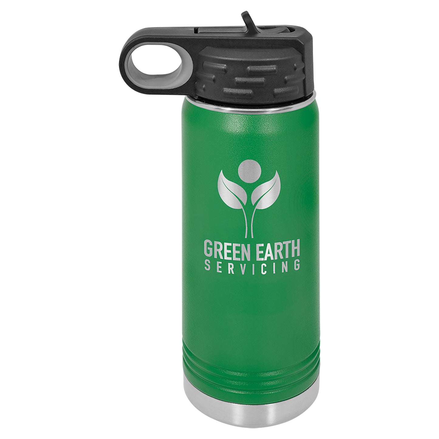 Personalized Laser Engraved  Green 20 oz. Polar Camel Water Bottle