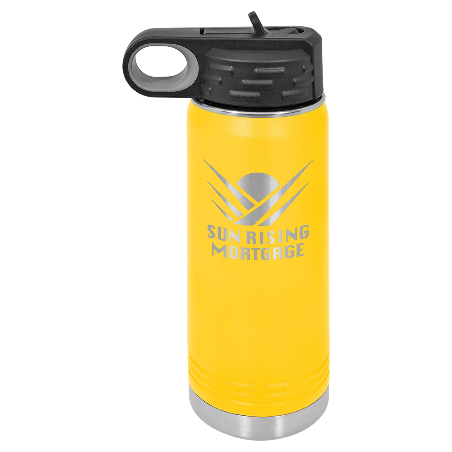 Personalized Laser Engraved  Yellow 20 oz. Polar Camel Water Bottle