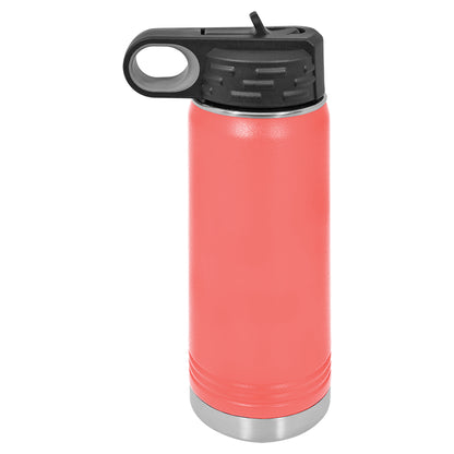 Personalized Laser Engraved  Coral 20 oz. Polar Camel Water Bottle