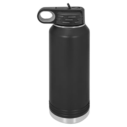 Personalized Laser Engraved  Black 32 oz. Polar Camel Water Bottle