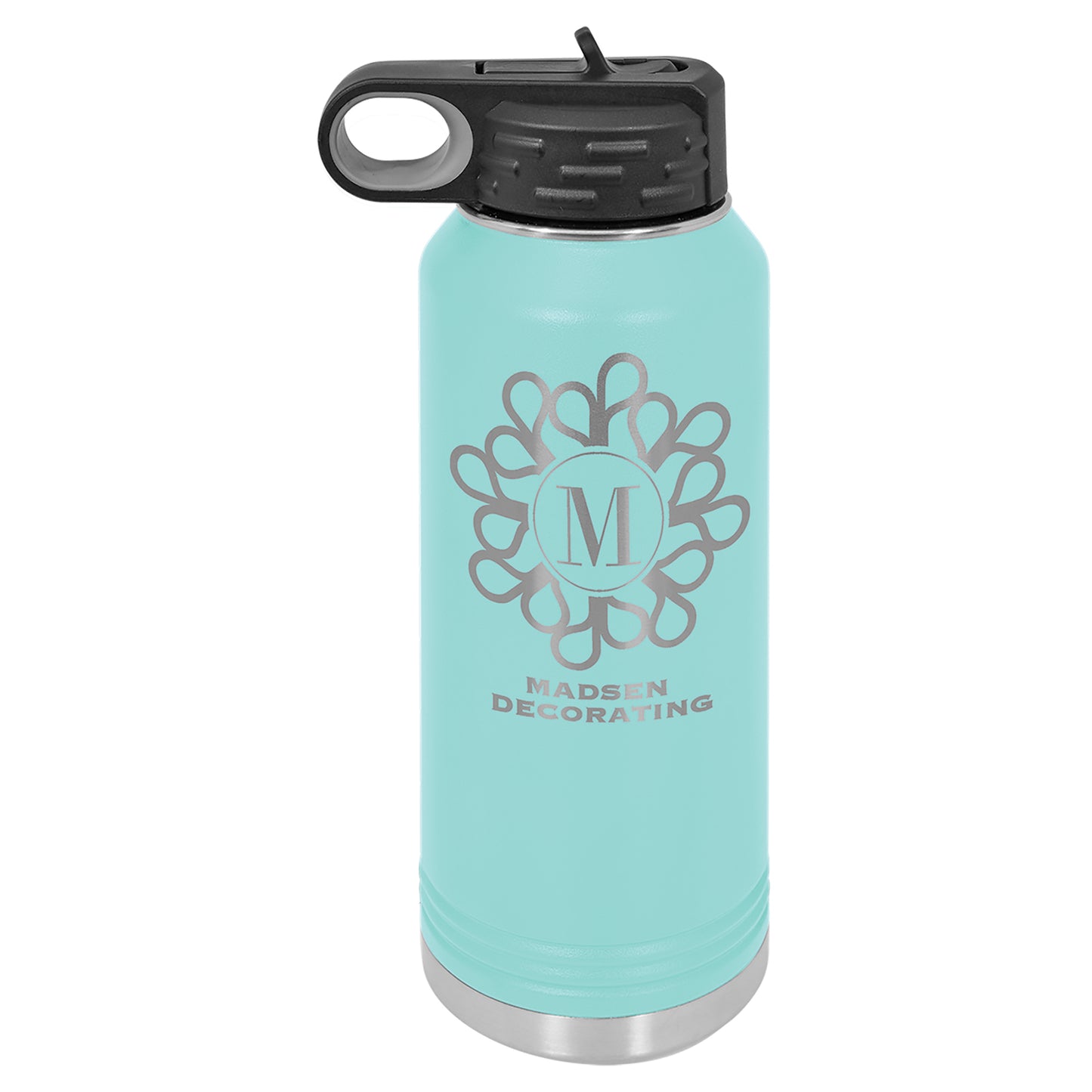 Personalized Laser Engraved  Teal 32 oz. Polar Camel Water Bottle