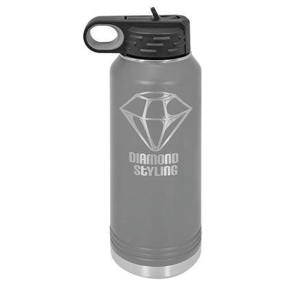 Personalized Laser Engraved Polar Camel 32 oz. Dark Gray Water Bottle