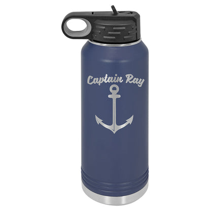 Personalized Laser Engraved Polar Camel 32 oz. Navy Blue Water Bottle