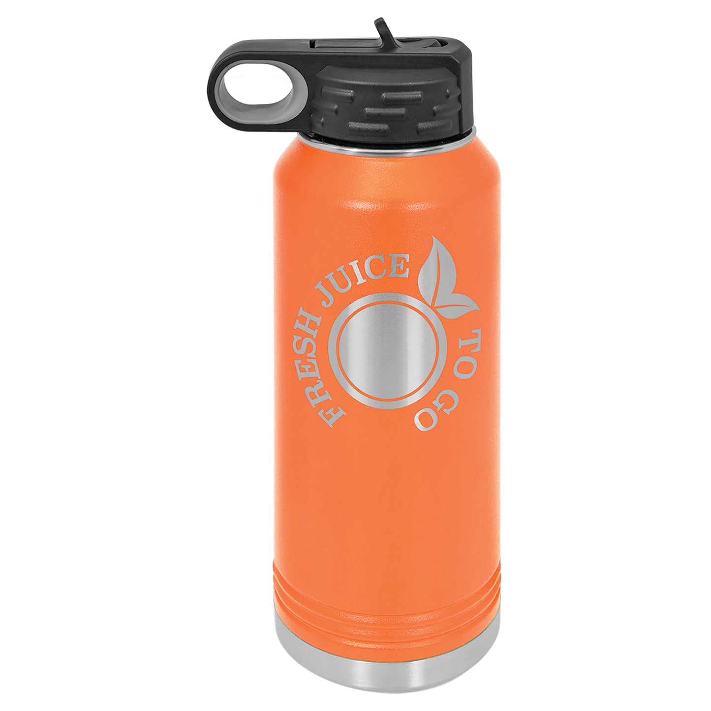 Personalized Laser Engraved  Orange 32 oz. Polar Camel Water Bottle