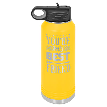 Personalized Laser Engraved  Yellow 32 oz. Polar Camel Water Bottle