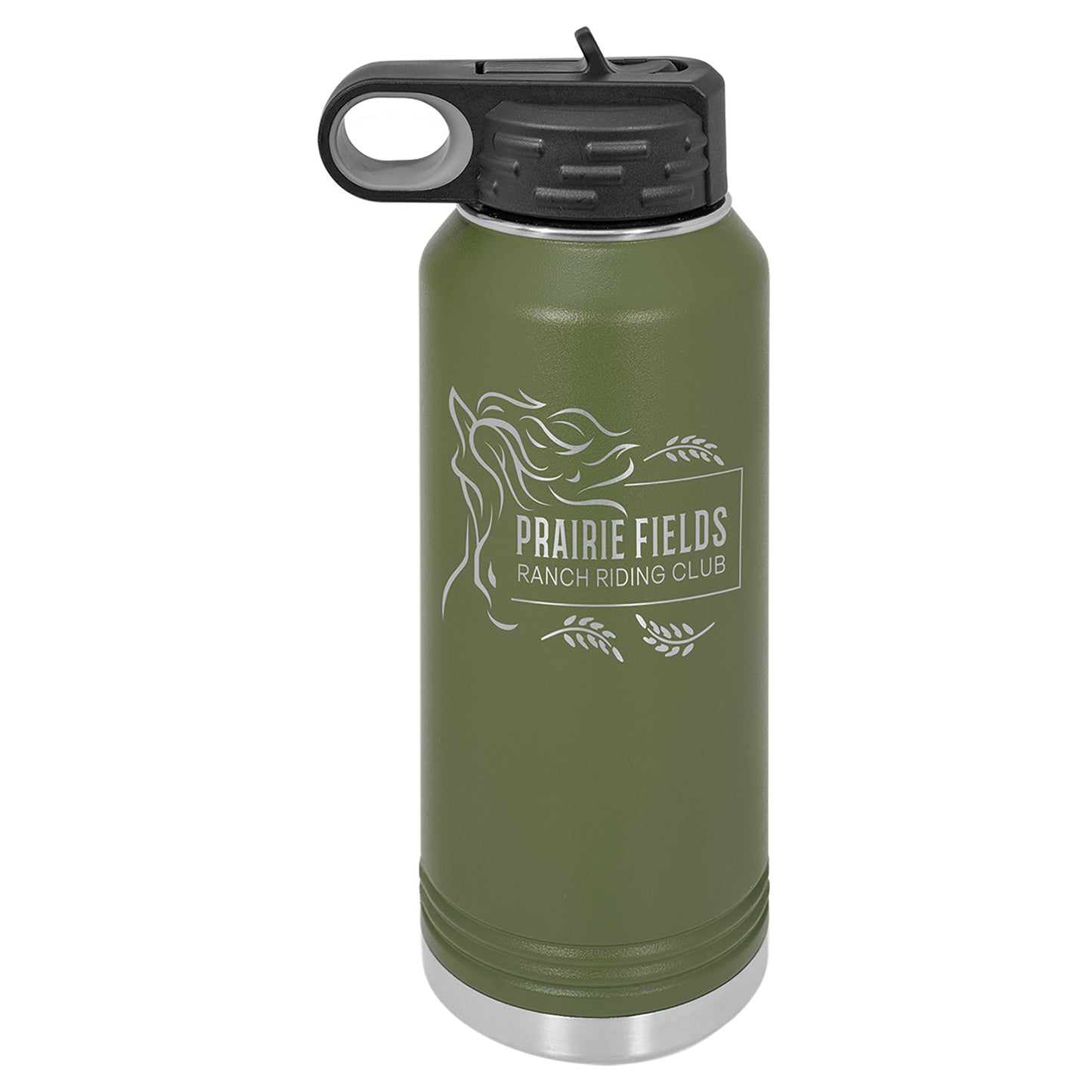 Personalized Laser Engraved  Olive Green 32 oz. Polar Camel Water Bottle