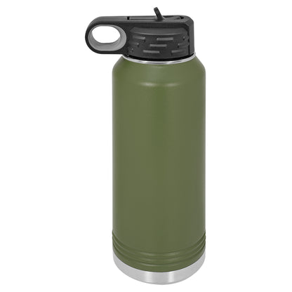 Personalized Laser Engraved  Olive Green 32 oz. Polar Camel Water Bottle