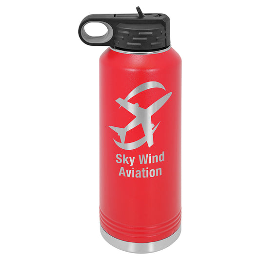 Personalized Laser Engraved  Red 40 oz. Polar Camel Water Bottle