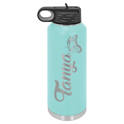 Personalized Laser Engraved  Teal 40 oz. Polar Camel Water Bottle