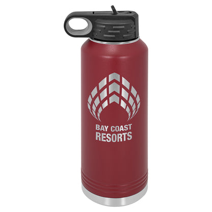 Personalized Laser Engraved  Maroon 40 oz. Polar Camel Water Bottle