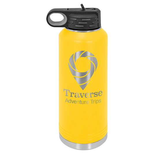 Personalized Laser Engraved  Yellow 40 oz. Polar Camel Water Bottle