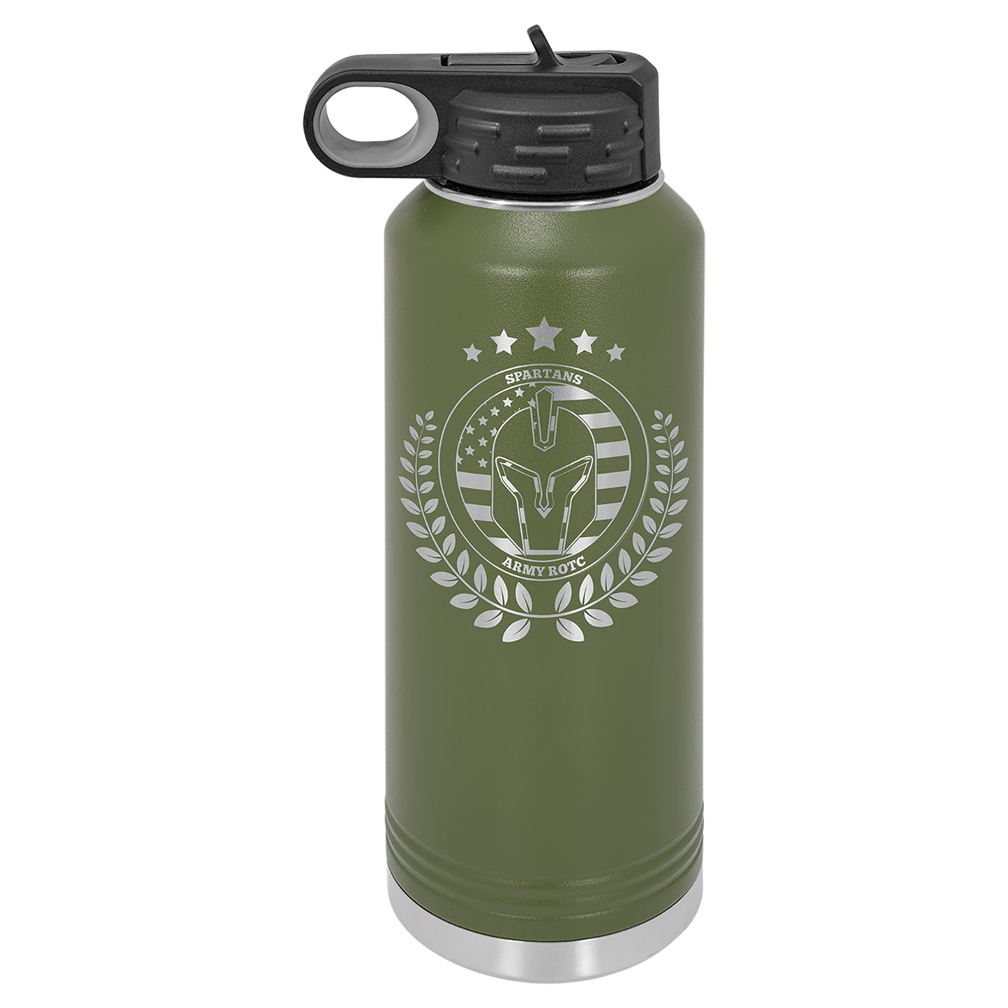 Personalized Laser Engraved  Olive Green 40 oz. Polar Camel Water Bottle