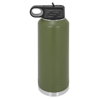 Personalized Laser Engraved  Olive Green 40 oz. Polar Camel Water Bottle