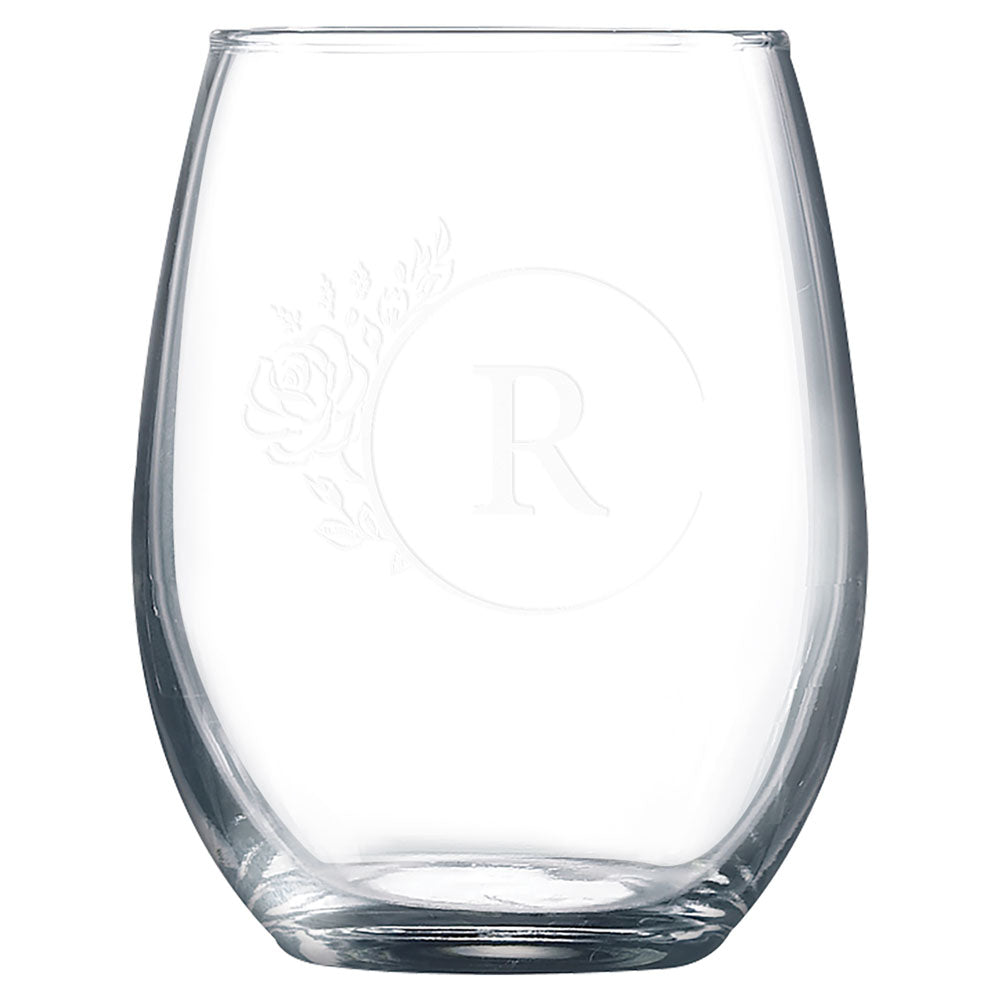 Personalized Laser Engraved 9 oz. Stemless Wine Glass