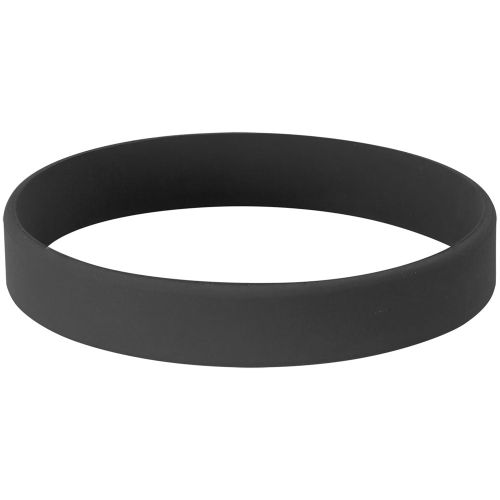 Personalized Laser Engraved 4 1/8" Black/White Silicone Bracelet