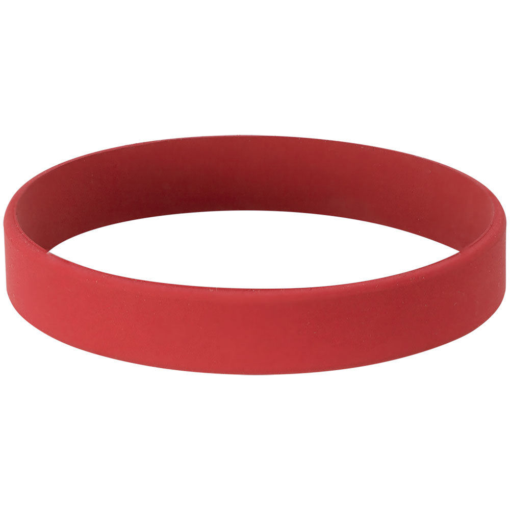 Personalized Laser Engraved 4 1/8" Red/White Silicone Bracelet