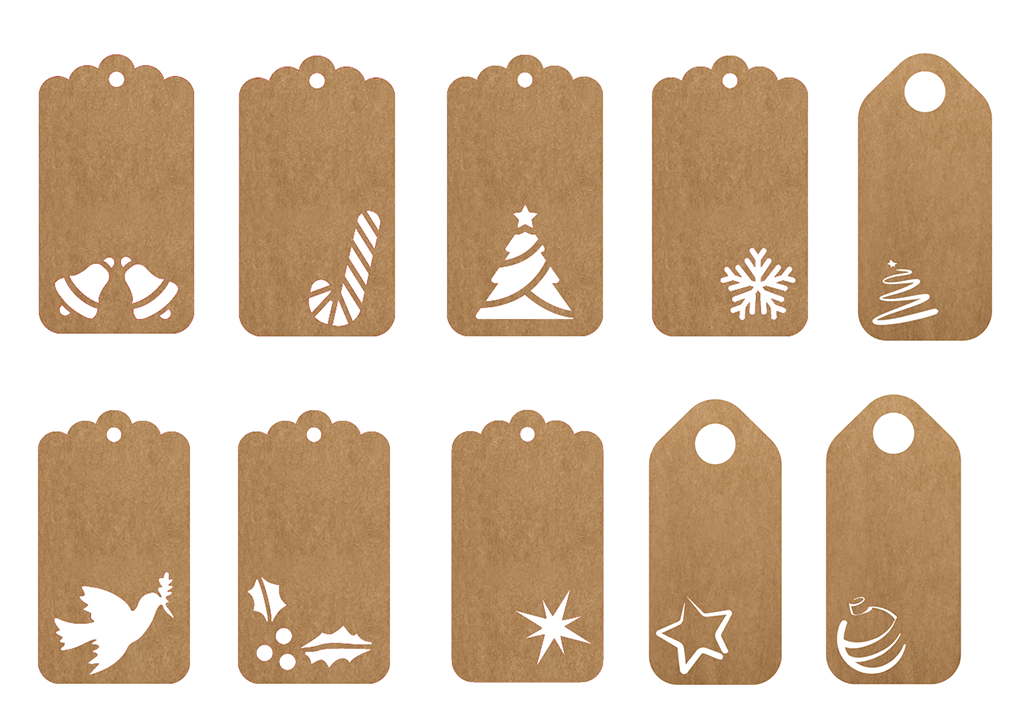 Laser Cut Christmas Tags 10 count