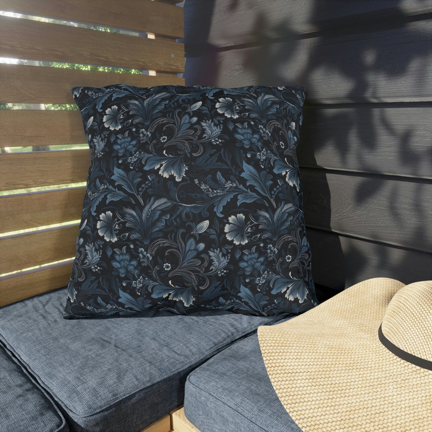 Blue Floral Outdoor Pillows