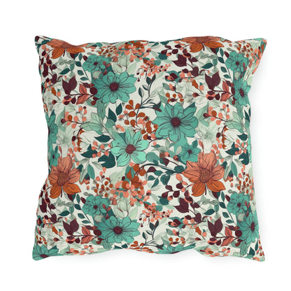 Multi-color Floral Outdoor Pillows