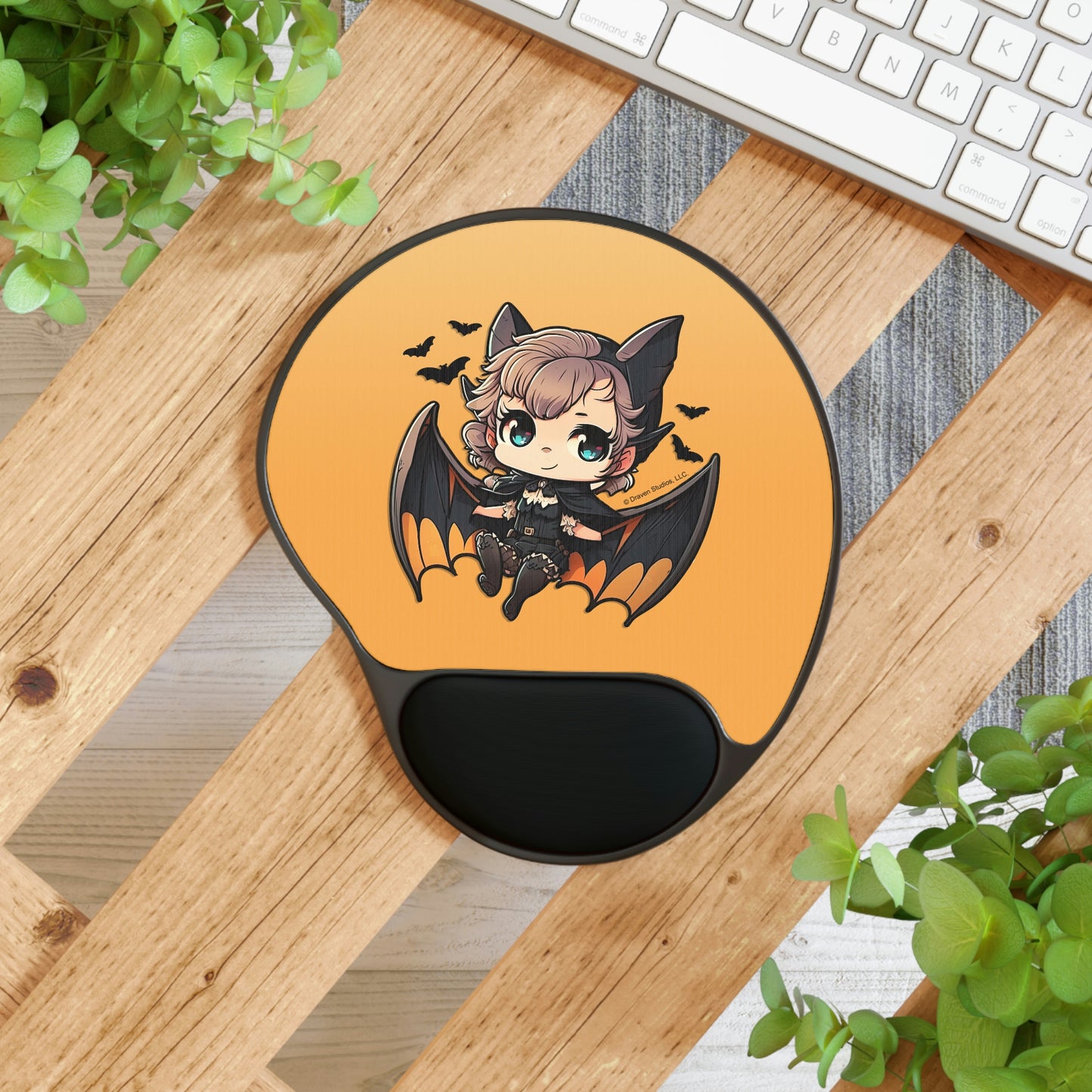 Bat Girl Mouse Pad With Wrist Rest