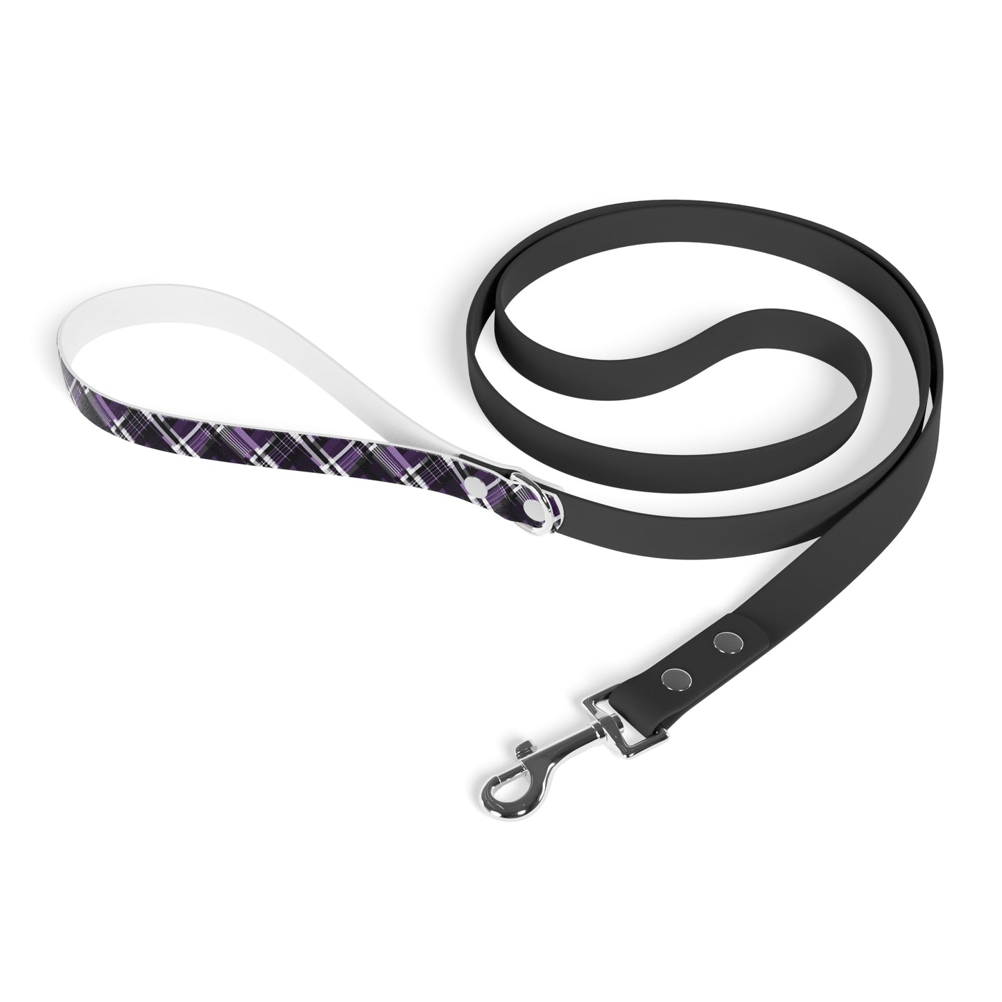 Sassy Pet's Purple, Black & White Plaid Leash